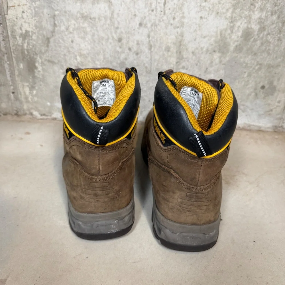 DeWALT Prolite Brown Leather Steel Toe Work Boots Mens 13M DXWP10008 EH